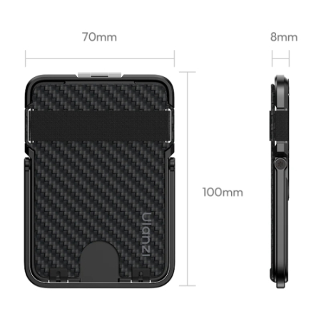 Ulanzi ML25 (M095) - magnetyczne etui na karty płatnicze z mocowaniem do smartfona - wymiary